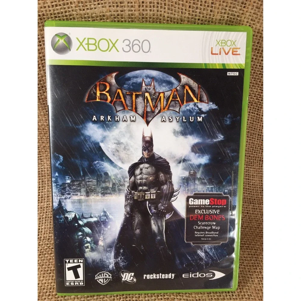 Batman Arkham Asylum Xbox 360 Game Complete CIB Tested Working Eidos Rocksteady